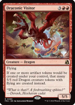 Draconic Visitor |  Foil (080) [Promo Pack: Reality Fracture]