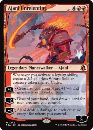 Ajani Unrelenting |  Foil (242) [Promo Pack: Reality Fracture]