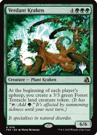 Verdant Kraken |  Foil (118) [Promo Pack: Reality Fracture]