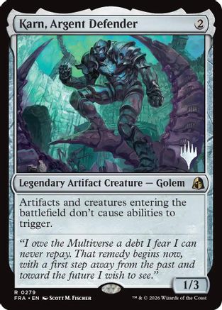 Karn, Argent Defender |  (279) [Promo Pack: Reality Fracture]