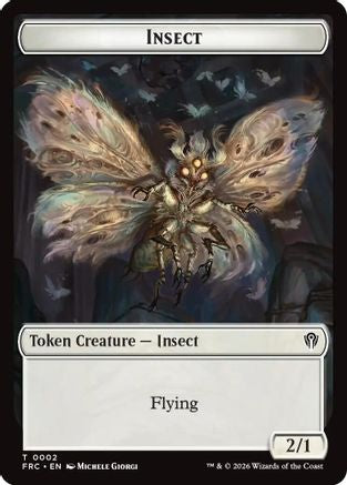 Insect // Rogue Double-Sided Token |  (2 // 7) [Commander: Reality Fracture]