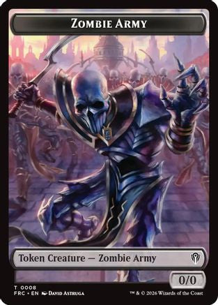 Zombie Army // Goblin Double-Sided Token |  (8 // 9) [Commander: Reality Fracture]