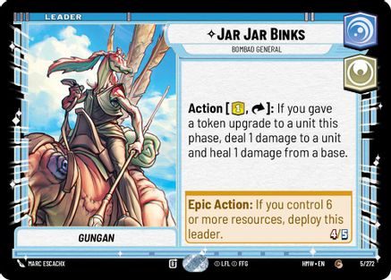 Jar Jar Binks - Bombad General |  (5/272)  [Homeworlds]