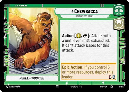 Chewbacca - Relentless Rebel |  (9/272)  [Homeworlds]