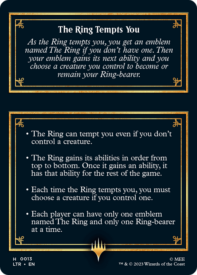 The Ring [The Lord of the Rings: Tales of Middle-Earth Tokens] Foil