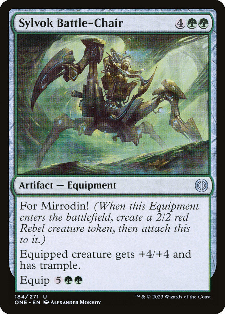 Sylvok Battle-Chair [Phyrexia: All Will Be One] Foil