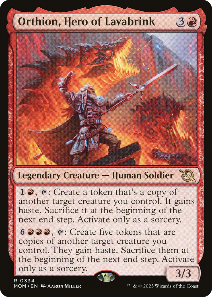 Orthion, Hero of Lavabrink [March of the Machine] Foil