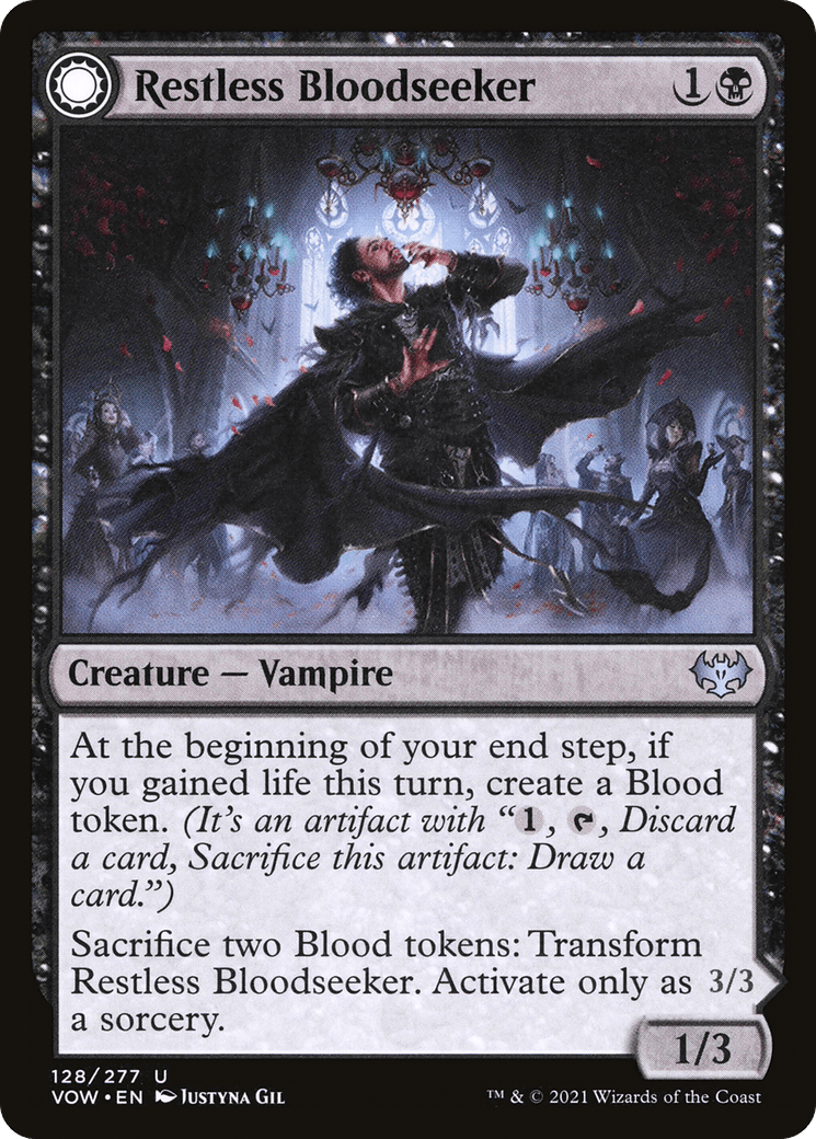 Restless Bloodseeker // Bloodsoaked Reveler [Innistrad: Crimson Vow] Foil