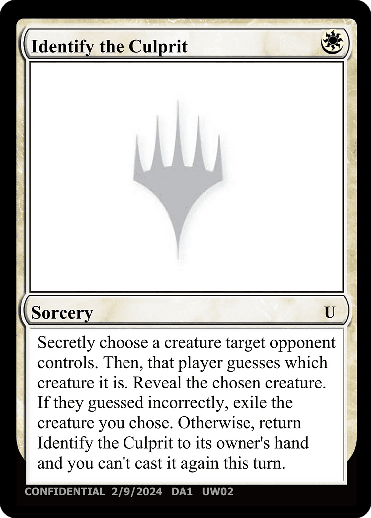 Identify the Culprit (DA1-UW02C) - Unknown Event