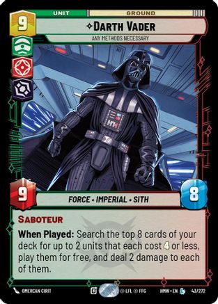 Darth Vader - Any Methods Necessary |  (43/272)  [Homeworlds]
