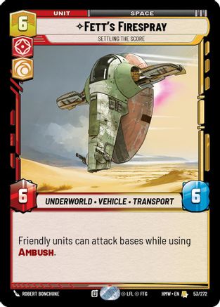 Fett's Firespray - Settling the Score |  (53/272)  [Homeworlds]