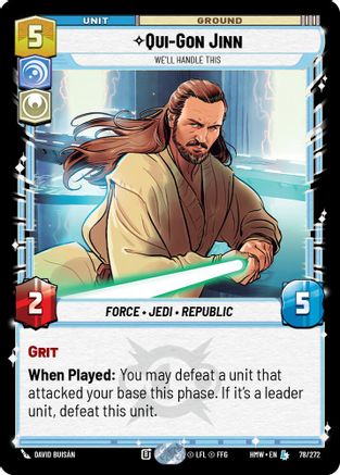 Qui-Gon Jinn - We'll Handle This |  (78/272)  [Homeworlds]