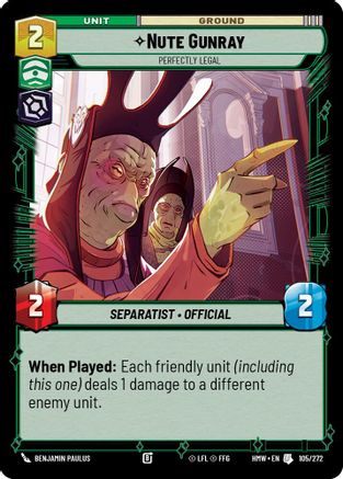 Nute Gunray - Perfectly Legal |  (105/272)  [Homeworlds]
