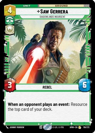 Saw Gerrera - Shadowlands Insurgent |  (119/272)  [Homeworlds]