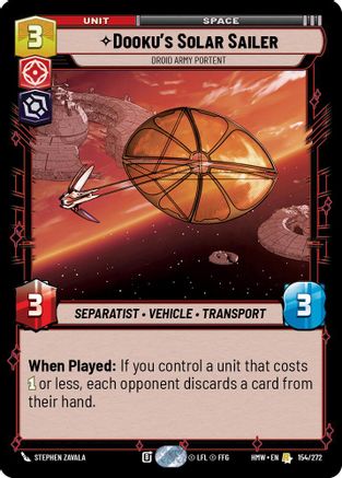 Dooku's Solar Sailer - Droid Army Portent |  (154/272)  [Homeworlds]