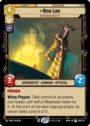 Rish Loo - Traitorous Minister |  (200/272)  [Homeworlds]