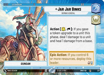 Jar Jar Binks - Bombad General (Hyperspace) |  (277)  [Homeworlds]