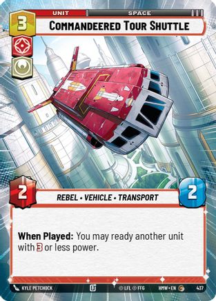 Commandeered Tour Shuttle (Hyperspace) |  (437)  [Homeworlds]