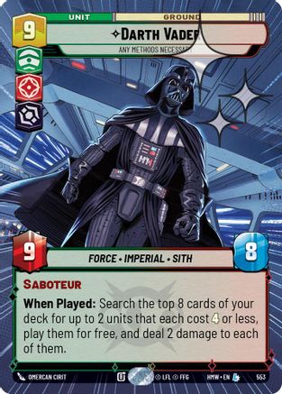 Darth Vader - Any Methods Necessary (Hyperspace Foil) | Foil (553)  [Homeworlds]