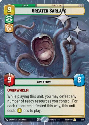 Greater Sarlacc (Hyperspace Foil) | Foil (559)  [Homeworlds]
