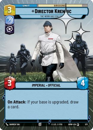 Director Krennic - The Work Has Stalled (Hyperspace Foil) | Foil (571)  [Homeworlds]