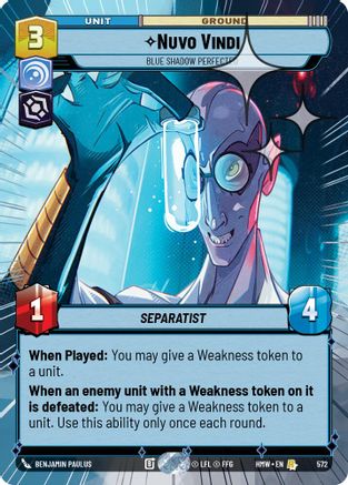 Nuvo Vindi - Blue Shadow Perfected (Hyperspace Foil) | Foil (572)  [Homeworlds]