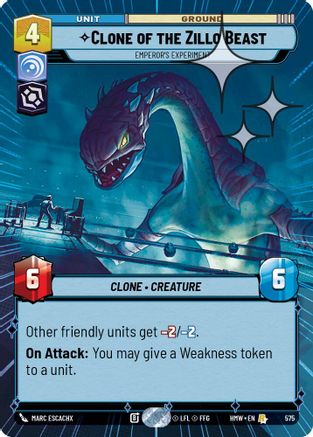 Clone of the Zillo Beast - Emperor's Experiment (Hyperspace Foil) | Foil (575)  [Homeworlds]