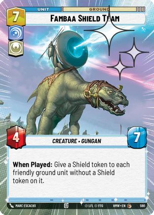 Fambaa Shield Team (Hyperspace Foil) | Foil (590)  [Homeworlds]