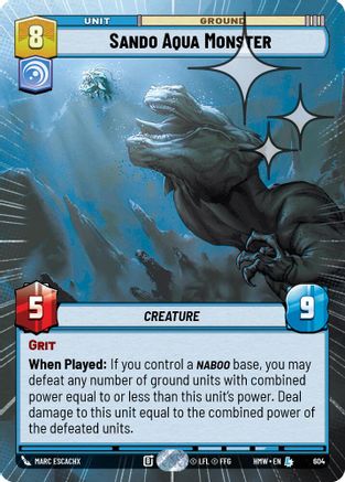 Sando Aqua Monster (Hyperspace Foil) | Foil (604)  [Homeworlds]