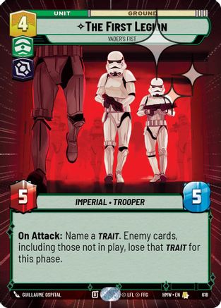 The First Legion - Vader's Fist (Hyperspace Foil) | Foil (618)  [Homeworlds]