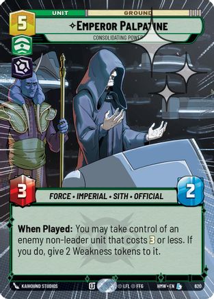 Emperor Palpatine - Consolidating Power (Hyperspace Foil) | Foil (620)  [Homeworlds]