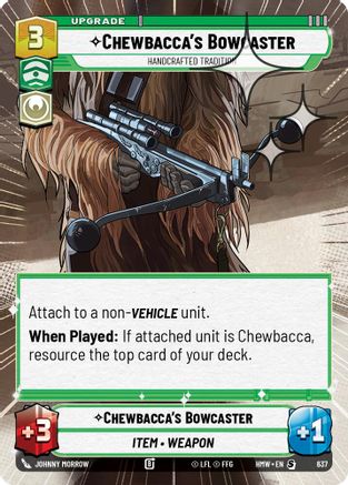 Chewbacca's Bowcaster - Handcrafted Tradition (Hyperspace Foil) | Foil (637)  [Homeworlds]