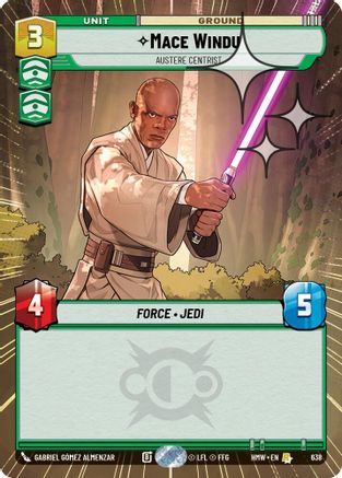 Mace Windu - Austere Centrist (Hyperspace Foil) | Foil (638)  [Homeworlds]