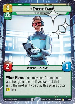 Emerie Karr - For Your Own Good (Hyperspace Foil) | Foil (640)  [Homeworlds]