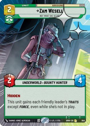 Zam Wesell - Not What She Seems (Hyperspace Foil) | Foil (644)  [Homeworlds]