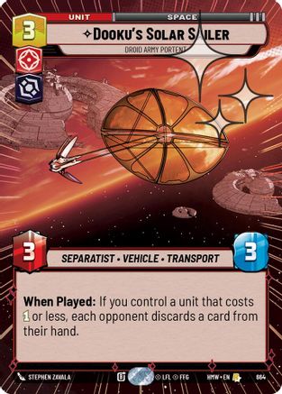 Dooku's Solar Sailer - Droid Army Portent (Hyperspace Foil) | Foil (664)  [Homeworlds]