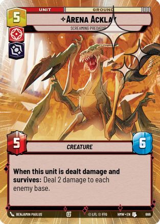Arena Acklay - Screaming Predator (Hyperspace Foil) | Foil (666)  [Homeworlds]