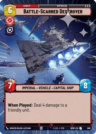 Battle-Scarred Destroyer (Hyperspace Foil) | Foil (668)  [Homeworlds]
