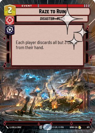 Raze to Ruin (Hyperspace Foil) | Foil (671)  [Homeworlds]