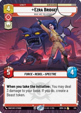 Ezra Bridger - What Are You Afraid Of? (Hyperspace Foil) | Foil (678)  [Homeworlds]