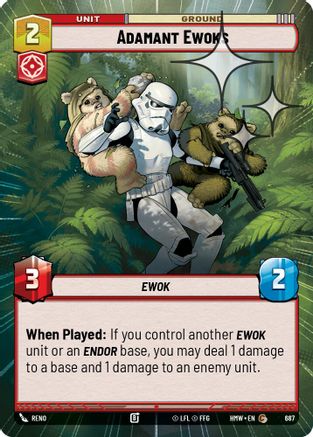 Adamant Ewoks (Hyperspace Foil) | Foil (687)  [Homeworlds]