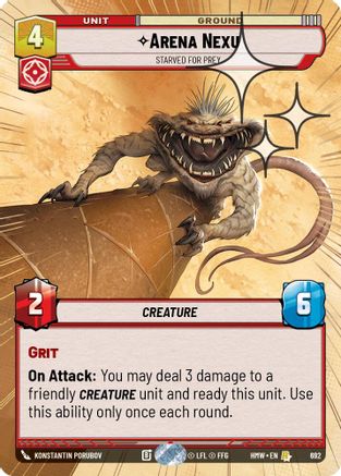 Arena Nexu - Starved for Prey (Hyperspace Foil) | Foil (692)  [Homeworlds]
