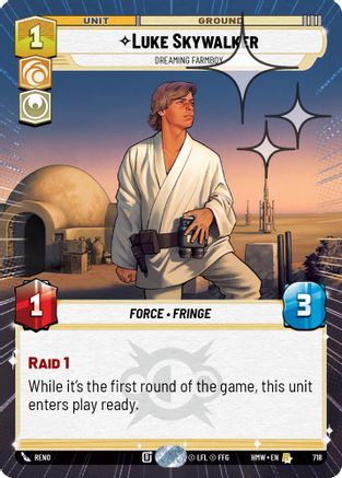 Luke Skywalker - Dreaming Farmboy (Hyperspace Foil) | Foil (718)  [Homeworlds]