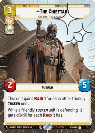 The Chieftain - Here Since the Oceans Dried (Hyperspace Foil) | Foil (722)  [Homeworlds]