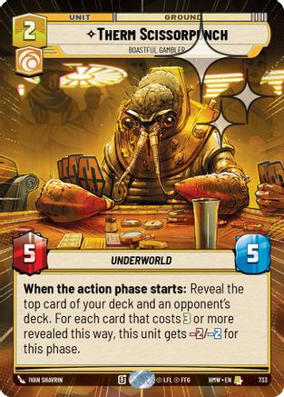 Therm Scissorpunch - Boastful Gambler (Hyperspace Foil) | Foil (733)  [Homeworlds]