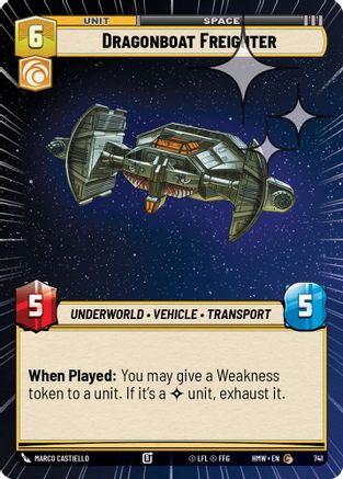 Dragonboat Freighter (Hyperspace Foil) | Foil (741)  [Homeworlds]