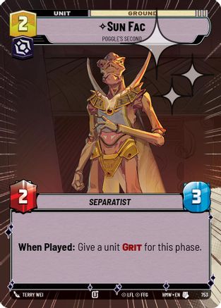 Sun Fac - Poggle's Second (Hyperspace Foil) | Foil (753)  [Homeworlds]