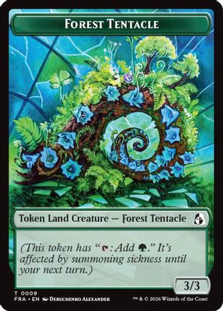 Forest Tentacle // Beast Double-Sided Token |  (9 // 8) [Reality Fracture]