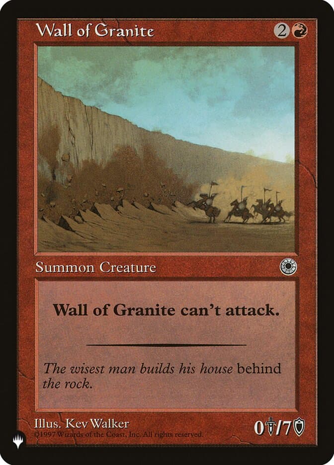 Wall of Granite |  (POR-155) [The List]