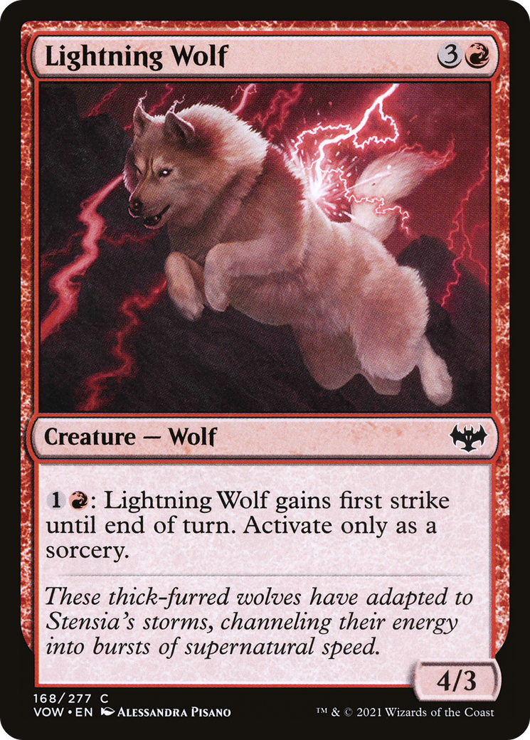 Lightning Wolf [Innistrad: Crimson Vow] Foil